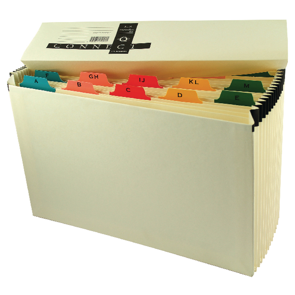 Q-Connect Expanding File A-Z with Mylar Tabs