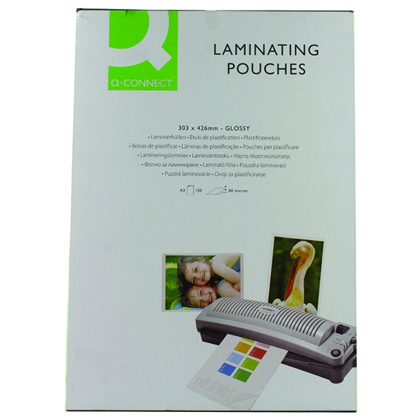 Q-Connect Laminating Pouches A3 80mic [Pack of 100]