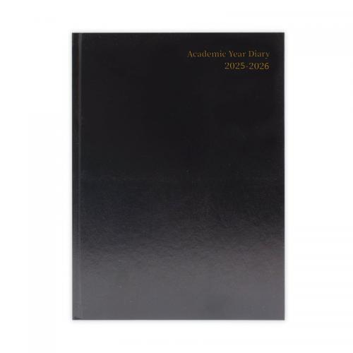 Condiary A4 Academic Diary Day per Page 2025-2026 Black