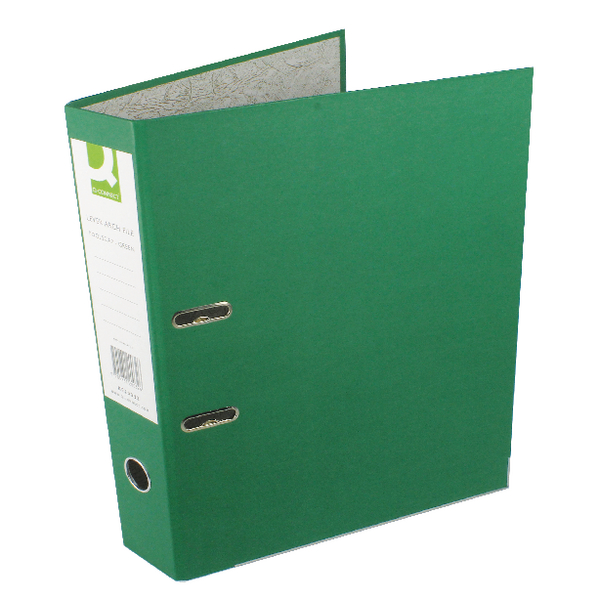 Q-Connect Lever Arch File Foolscap Green [Pack of 10]