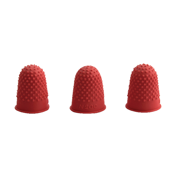 Q-Connect Thimblettes Size 00 Red [Pack of 12]