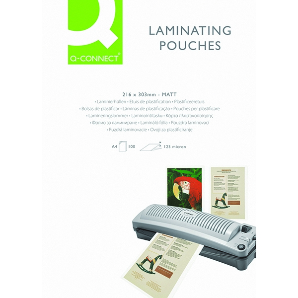 Q-Connect A4 Matt Laminating Pouch 125 micron [Pack of 100]