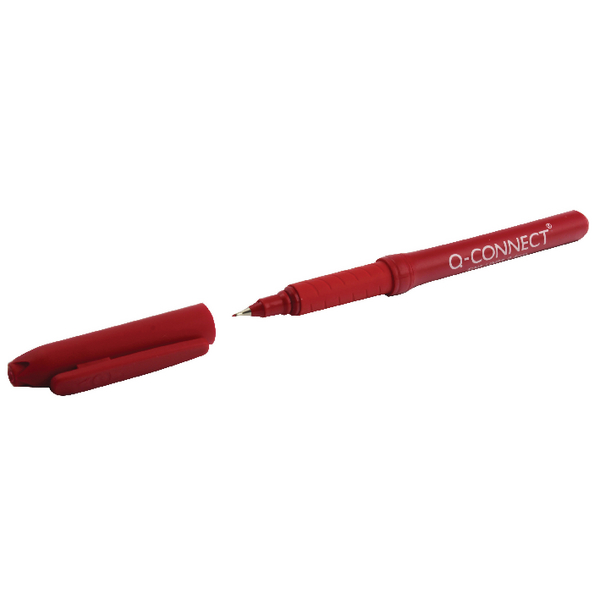 Q-Connect Fineliner Pen Red [Pack of 10]