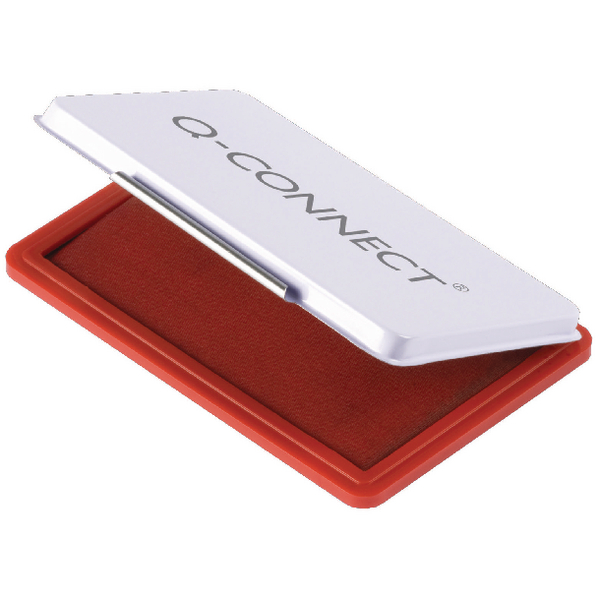 Q-Connect Medium Stamp Pad Metal Case Red