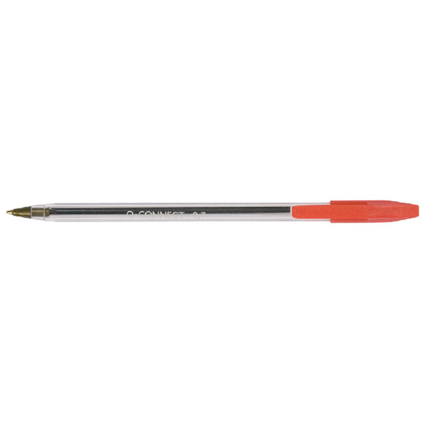 Q-Connect Ball Point Pens Medium Red [Pack of 50]