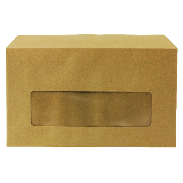 Q-Connect Envelopes Gummed 89x152mm Larger Window [Pack of 1000]