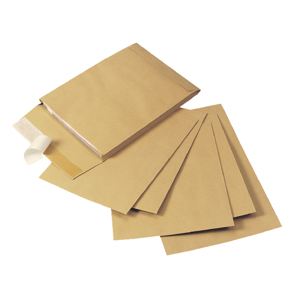 Q-Connect Envelopes 305x254x25 Gusset Manilla [Pack of 100]