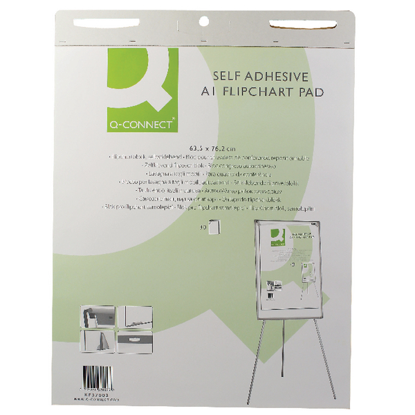 Q-Connect Self Adhesive Flipchart Pad 30 Sheet [Pack of 2]