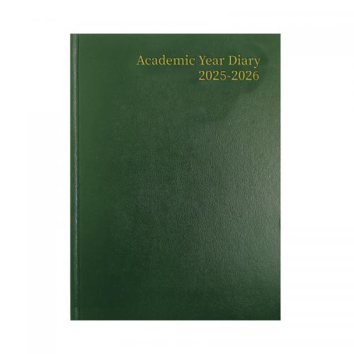 Condiary A4 Academic Diary Week to View 2026-2027 Green