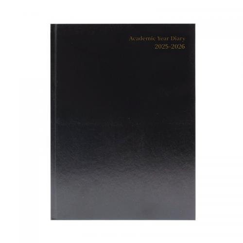 Condiary A5 Academic Diary Week to View 2025-2026 Black