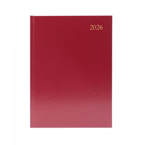 Condiary A5 Diary Day per Page 2026 Burgundy