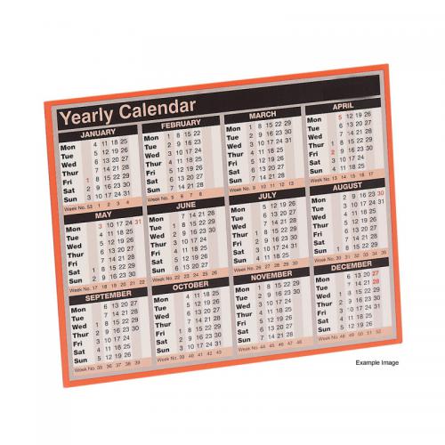 Condiary Year to View Calendar 2027