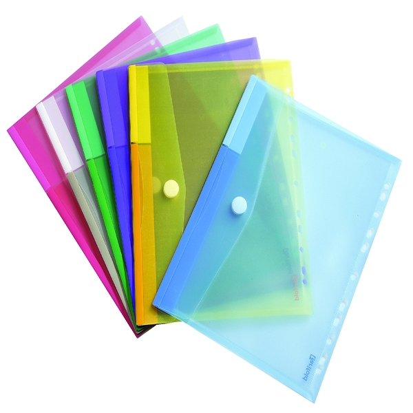 Tarifold A4 Punched Wallets Assorted [Pack of 12]