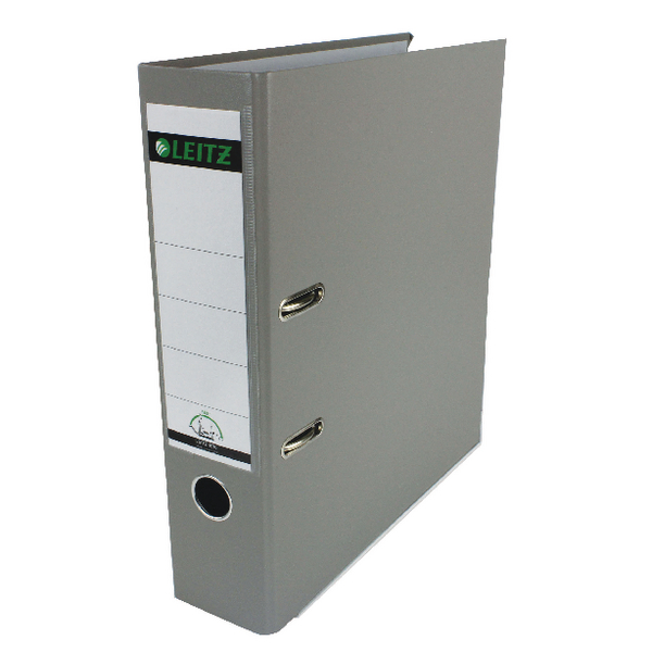 Leitz A4 Lever Arch File Polypropylene 80mm Grey [Pack of 10] 101085