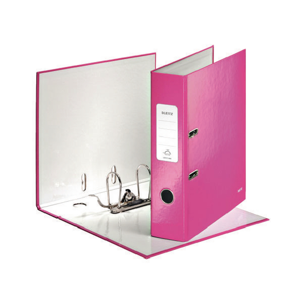 Leitz Wow Lever Arch File A4 85mm Metallic Pink [Pack of 10]