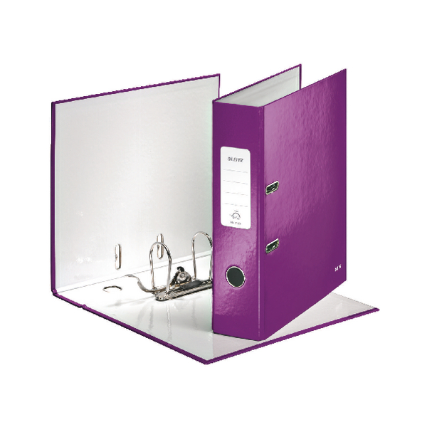 Leitz Wow Lever Arch File A4 85mm Purple [Pack of 10]