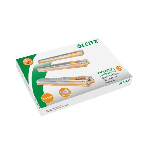 Leitz Stapler Heavy Duty Cartridge 8mm Yellow [Pack of 5]