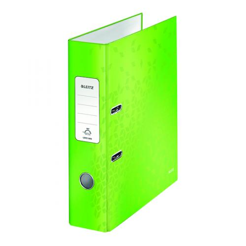 Leitz 180 WOW Lever Arch File A4 80mm Green [Pack of 10]
