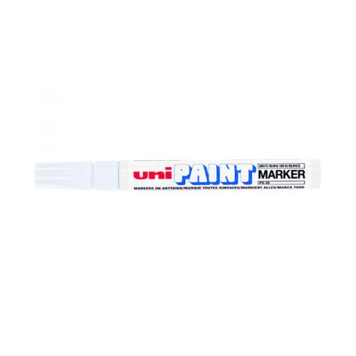 Unipaint PX-20 Paint Marker Medium Bullet Tip White [Pack of 12]