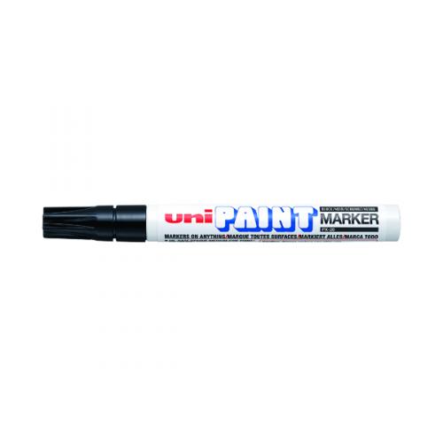 Unipaint PX-20 Paint Marker Medium Bullet Tip Black [Pack of 12]