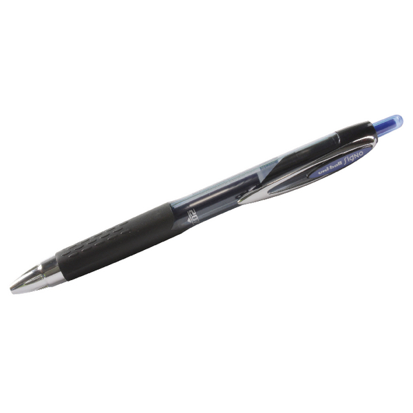 Uni-Ball UMN207 Signo Retractable Rollerball Gel Pens Blue [Pack of 12]