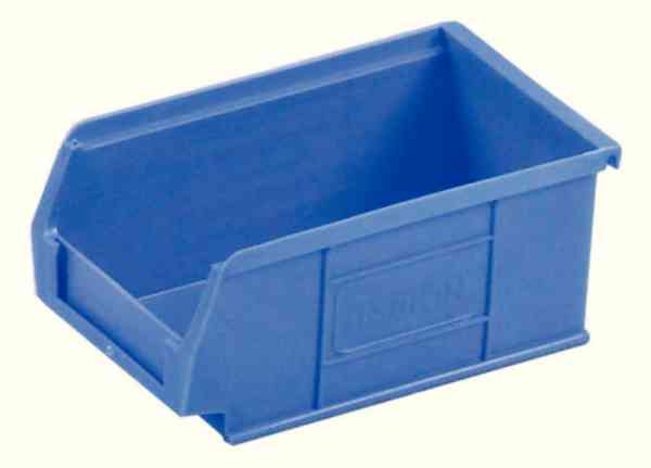 Small Parts Container 100x165x75mm Louvered Value 3 Blue