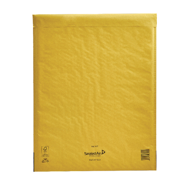 Mail Lite Gold Bubble Lined Mailer K/7 350x470mm [Pack of 50]