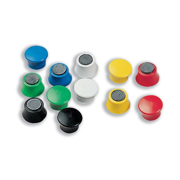 Nobo Magnetic Drawing Pins Assorted [Tub of 12]