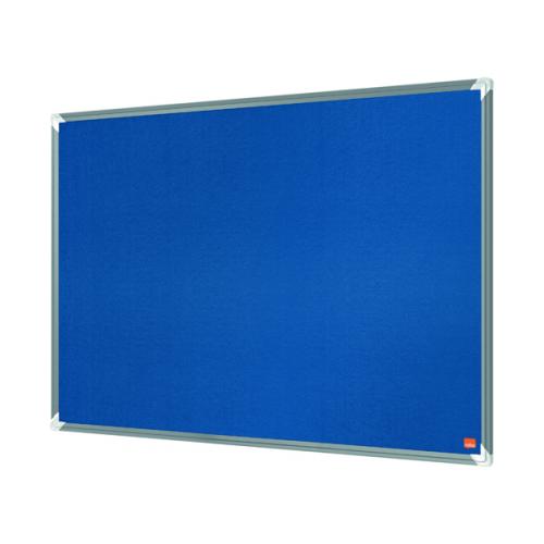 Nobo Premium Plus Blue Felt Notice Board 600x450mm