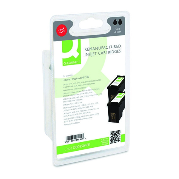 Compatible HP C9504A Black Ink Cartridge Twin Pack