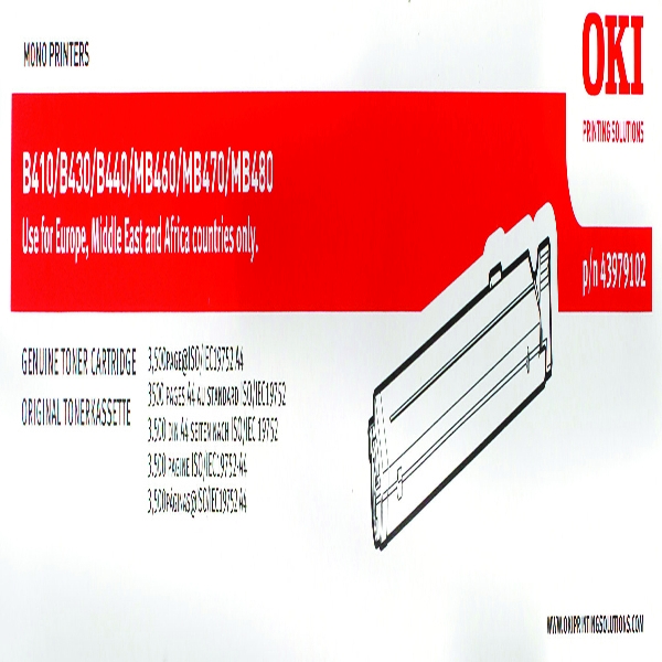 Oki 43979102 Standard Capacity Toner (3.5k)