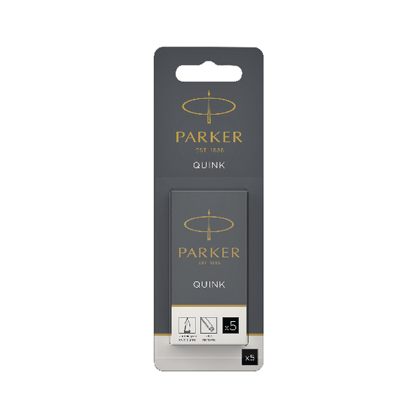 Quink Cartridge Permanent Black [Pack of 5x12]