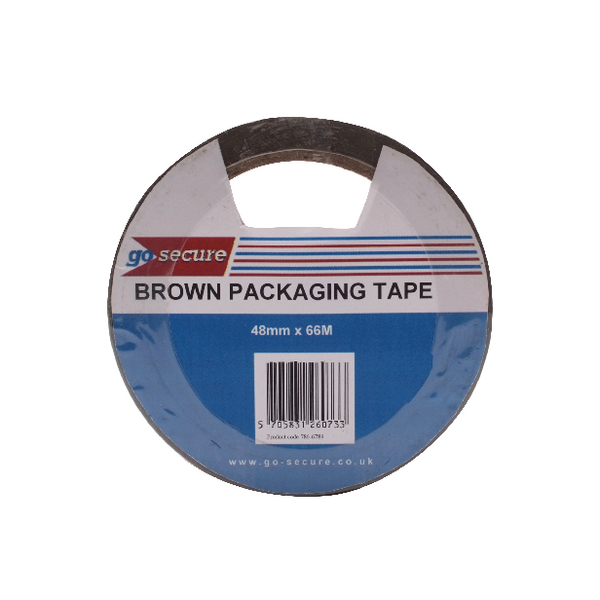GoSecure Packaging Tape 50mmx66m Gold [Pack of 6]