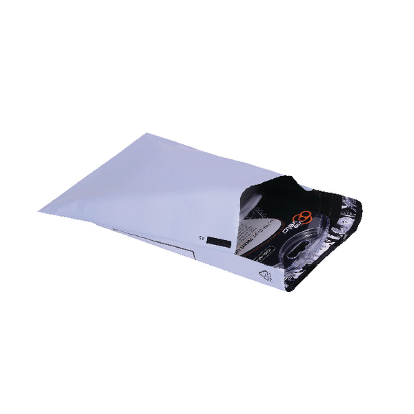 Postsafe Polythene Envelopes 165x230mm White [Pack of 100]