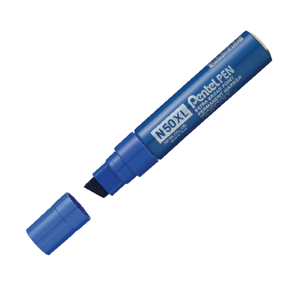 Pentel Marker Chisel Tip Blue M180/6-C [Pack of 6]