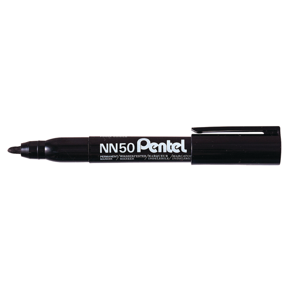 Pentel Marker Bullet Tip Black NN50-A [Pack of 12]