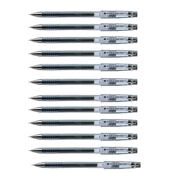 Pilot G-TEC Micro Roller Pens Black [Pack of 12]