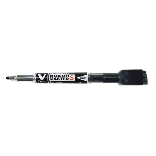 Pilot V Board Master Drywipe Marker with Eraser End Black [Pack of 10]
