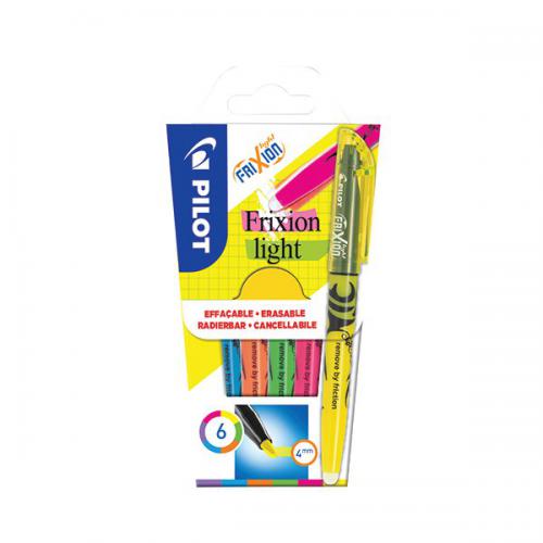 Pilot FriXion Light Erasable Highlighters Assorted [Pack of 6]