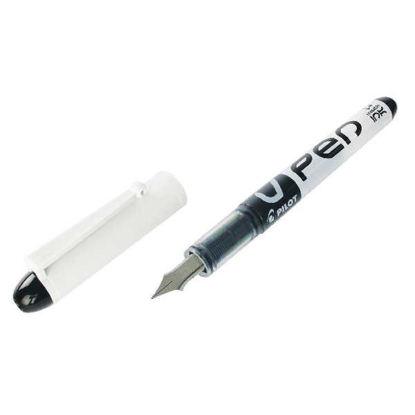 Pilot V Disposable Fountain Pen with Erasable Ink Black [Pack of 12