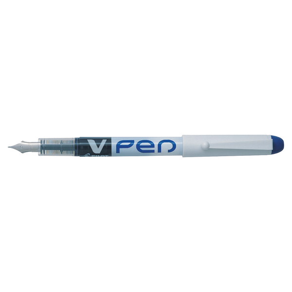 Pilot V Disposable Fountain Pen with Erasable Ink Blue [Pack of 12]