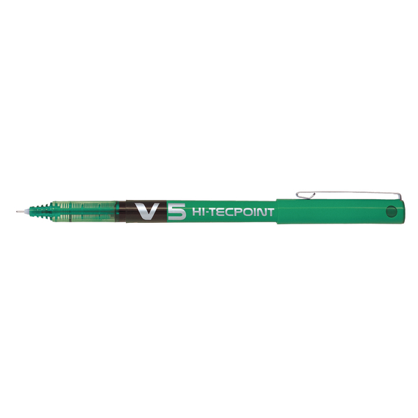 Pilot V5 Hi-Tecpoint Extra Fine Green [Pack of 12]