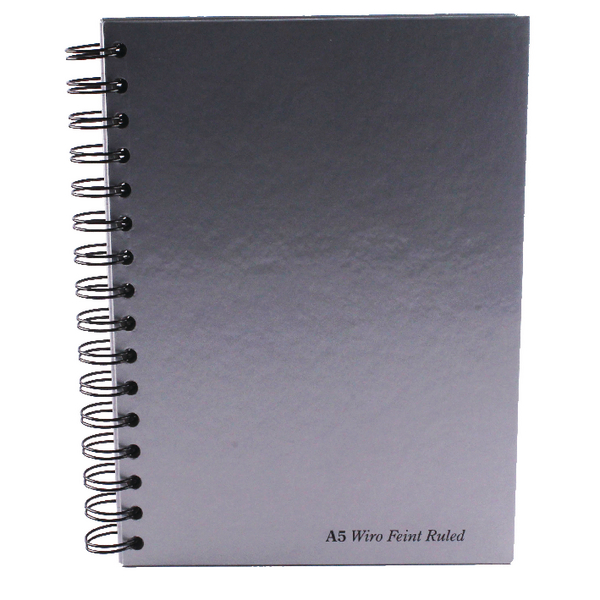 Pukka Pad Wirebound Book A5 Silver [Pack of 5]