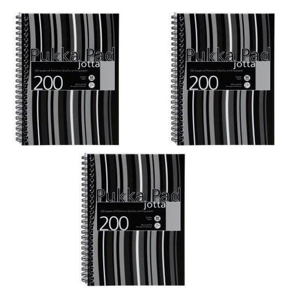 Pukka Pad Jotta Book Polypropylene A5 Black [Pack of 3]