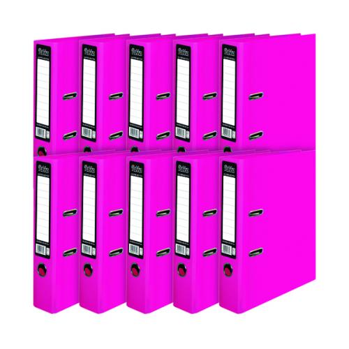 Pukka Brights Lever Arch File A4 Pink [Pack of 10]
