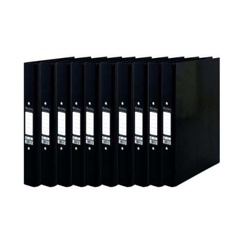 Pukka Brights Ringbinder A4 Black [Pack of 10]