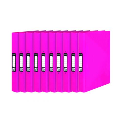 Pukka Brights Ringbinder A4 Pink [Pack of 10]