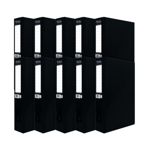 Pukka Brights Box File Foolscap Black [Pack of 10]