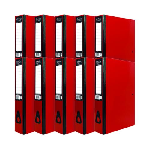 Pukka Brights Box File Foolscap Red [Pack of 10]