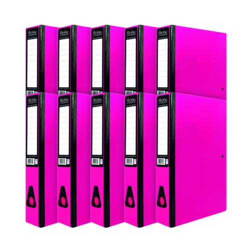 Pukka Brights Box File Foolscap Pink [Pack of 10]